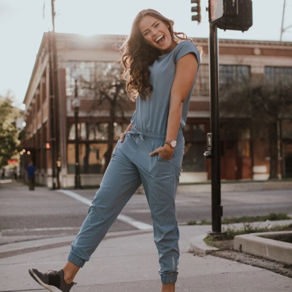 Albion Fit Blue Jumpsuit M